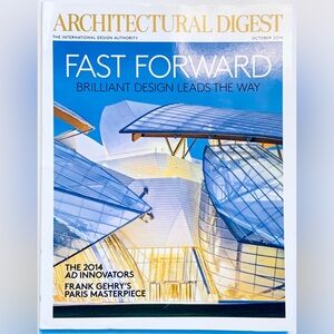 October 2014 Architectural Digest Fast Forward Brilliant Design Frank Gehry